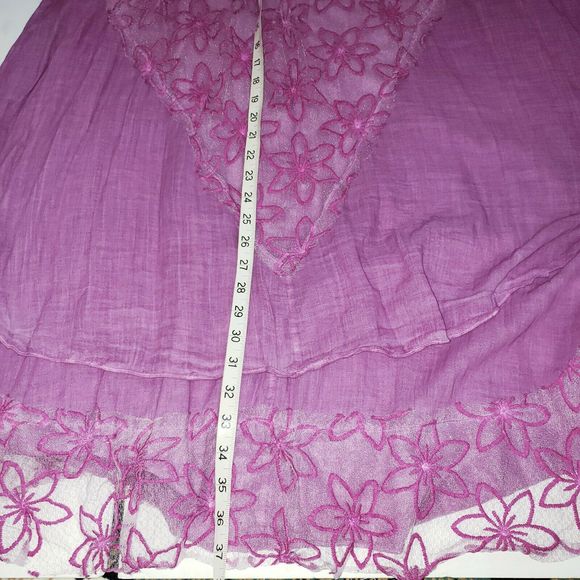 Park Moda Lagenlook Dress Asymmetric Floral Purple - Picture 11 of 12